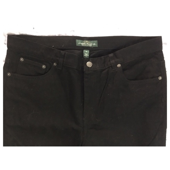 Lauren Jeans 14 Black Classic Boot Cut Flap Button - Picture 3 of 8